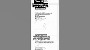 data structure important questions #class12 #isc #computer #boards #studywithme #learning #term2exam