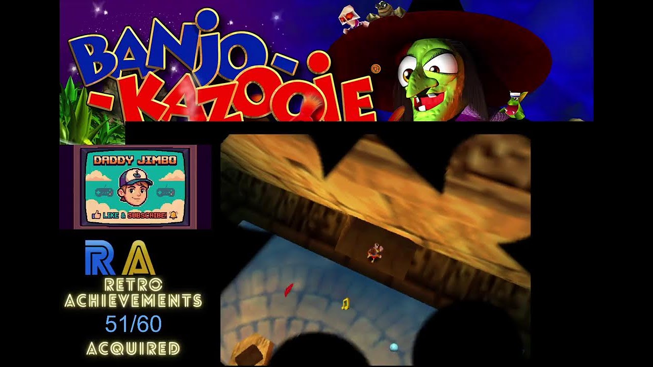 Banjo Kazooie Retro achievements playthrough no commentary