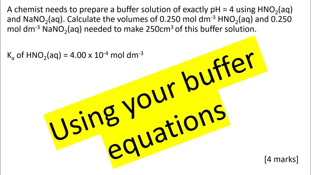 Buffers ratio exam question V1 YouTube