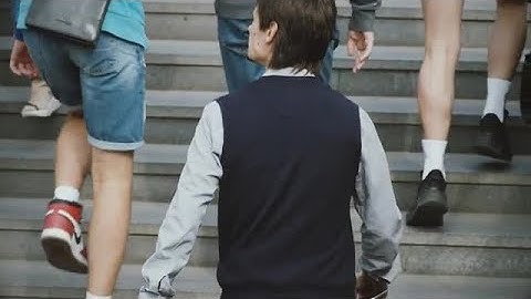 People Climbing Stairs Stock Video