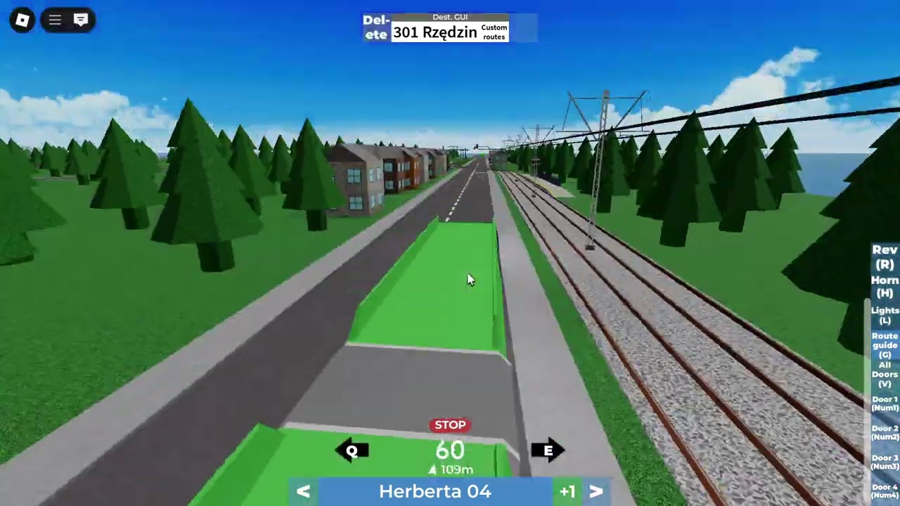 Roblox Nid's buses and trams Linia 301 K. Rzędzin