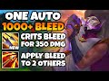 This new item bleeds on crit combine with runaans and you can do over 1000 bleed dmg in one auto