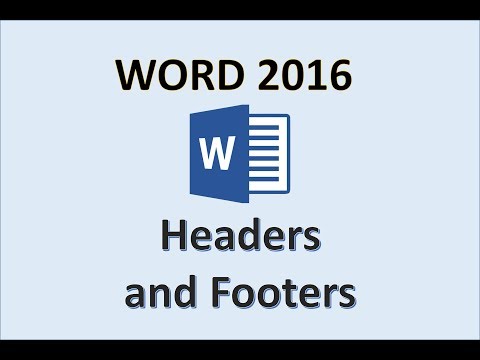 Word 2016 - Header and Footer Tutorial - MS Office 365 मध्ये Headers आणि Footers कसे तयार करायचे आणि काढायचे