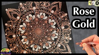 Rose Gold Mandala Tutorial Using DecoArt Dazzling Metallics