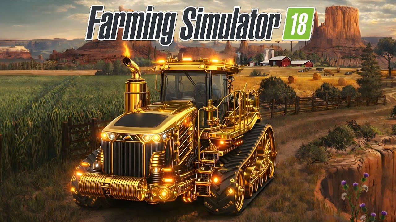 Геймплей FS 18: Новый золотой трактор | FS18: Неограниченные деньги: Таймлапс #fs18