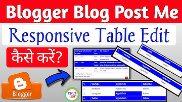 Blogger blog post me table edit kaise kare? Full Guide for Design Table in hindi | Part 2