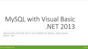 How to Connect and Use MySQL with Visual Basic .NET