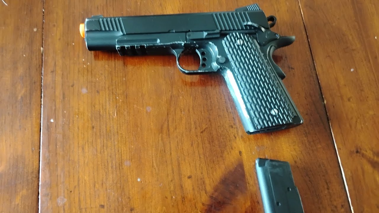review on my airsoft Golden Ball spring 1911