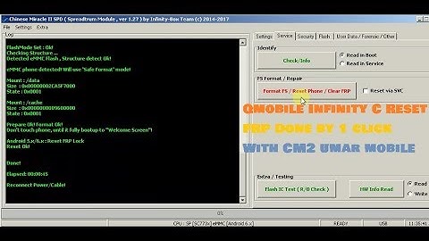 Qmobile Infinity C Reset FRP Done by 1 click With CM2