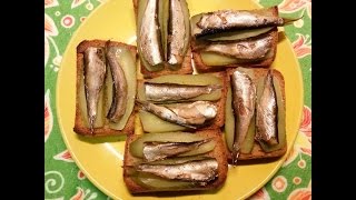 Гренки со шпротами Гренки со шпротами