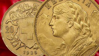 Swiss Gold Vreneli 20 Francs 1935 #amazingcoins #switzerland