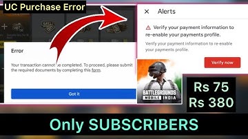 Fixing Bgmi Uc Purchase Error | Your Transaction Can