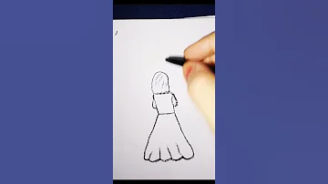 علمك اطفالك الرسم اسهل رسمه ممكن تشوفها في حياتك رسمة بنت جميله بالشمسيه وسط المطرر 
