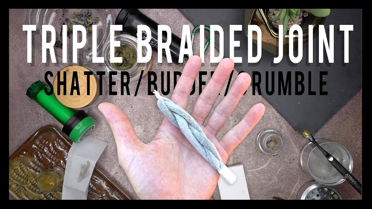 ROLLING A BRAIDED JOINT WITH 3X WAX!!! (HIGH AF W/ ROLL UP)