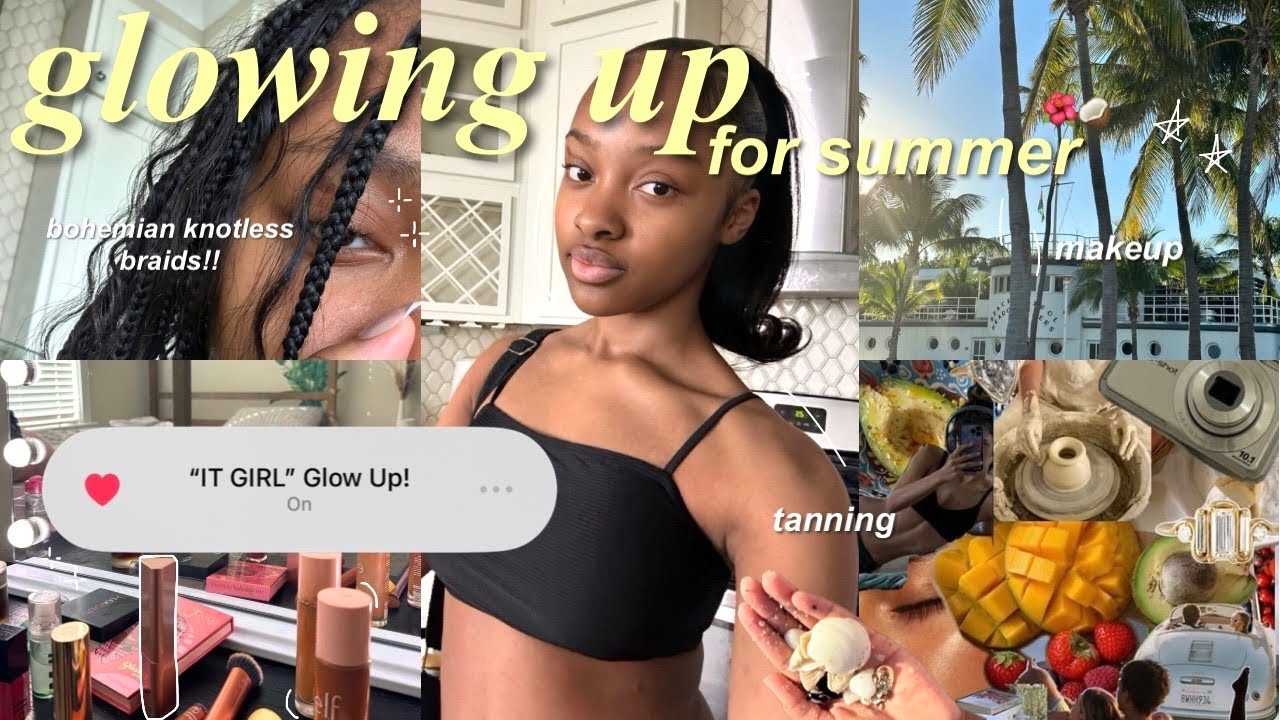 my EXTREME summer 2024 “IT GIRL” glow up 🌺☀️| new hair, tanning, makeup, etc