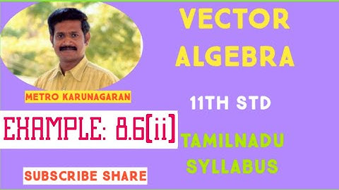 11th Std Maths Example 8.6(ii) Can a vector have direction angles 30°, 45°, 60°?