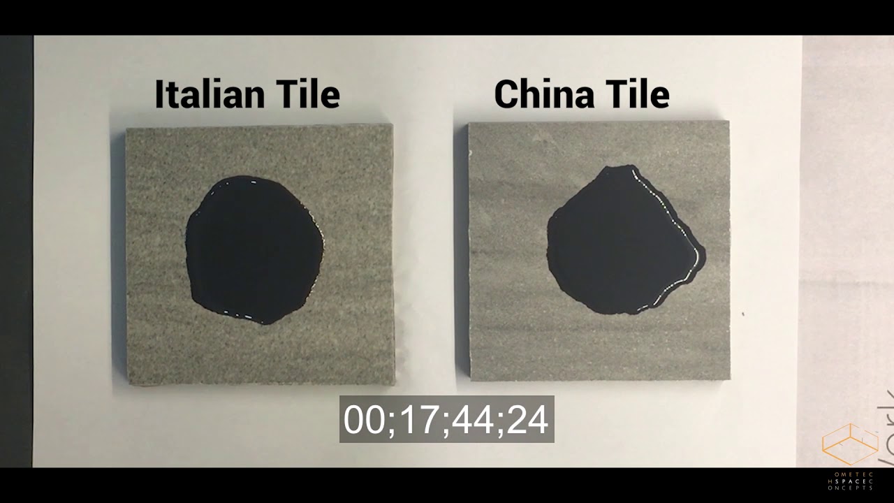 [Project HMT] China Tile VS. Italian Tile Stain Resistant Test YouTube
