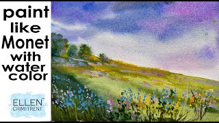 Paint Impressionistic  landscape with Watercolor ! Simple techniques