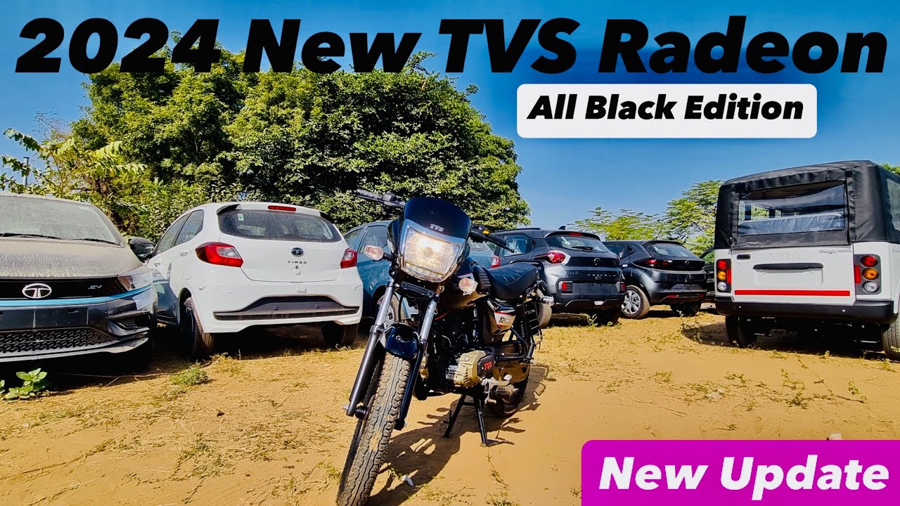 2024 New TVS Radeon Key Specs & Features All Black Edition Price ...