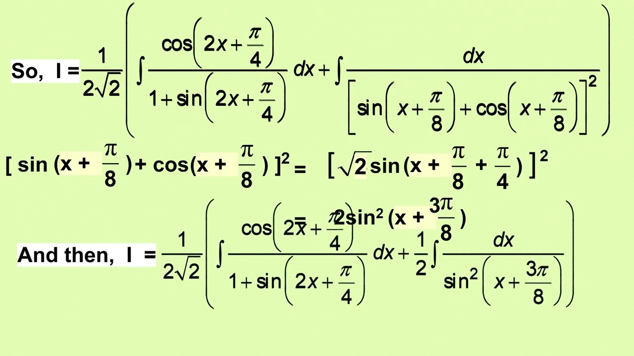 INDEFINITE INTEGRAL - PART 10