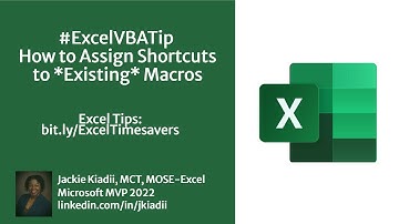 #ExcelVBA Tip - How to Assign A Shortcut to a New or Existing Macro