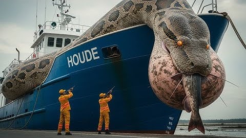 Courageous Rescue Team SAVES a catfish from Giant Python