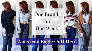 Only Wearing American Eagle For A Week || One Brand Head To Toe Outfits + Mini Jeans Haul screenshot 3