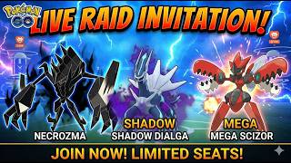 🔴Live Necrozma, mega Scizor &amp; shadow dialga Raid  invitation  by  #raj4t5   in  #pokemon go