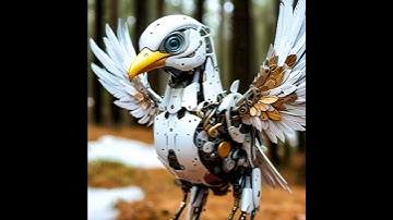 Robot Bird Creative Ai Birds Roma AI Birds #aibirds #aiwildlife #wildbirds #robot #robotics #ai