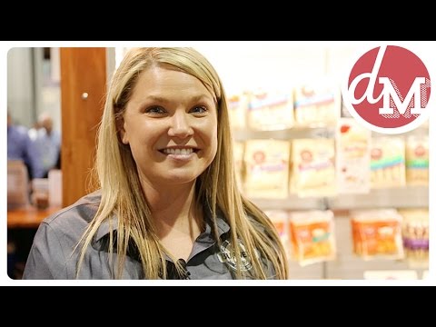 Burnett Dairy's Hillary Hildebrandt shows off the New String Whips