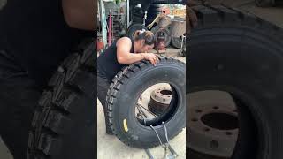 Truck Puncture Tire And Inner Tube Replacement