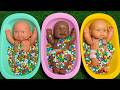 3 Minutes Satisfying with Full of 3 Rainbow BathTubs Candy with M&M's & Magic Slime Cutting Video 20