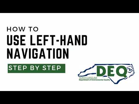 How to use Left-Hand Navigation