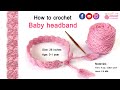 How to crochet baby headband