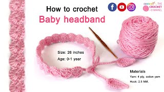 How to crochet baby headband The most Easily and Beautiful Baby headband crochet ❤✂