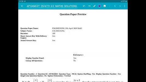 AP EAMCET   20-04-2019   MATHS SOLUTIONS.