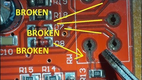 Broken traces, bad potentiometer test and repair