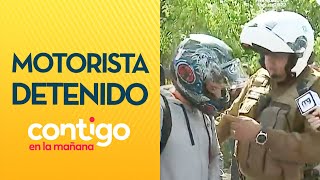 "¿A QUIÉN LE COMPRÓ LA MOTO?": Motociclista fue detenido en fiscalización - Contigo en La Mañana