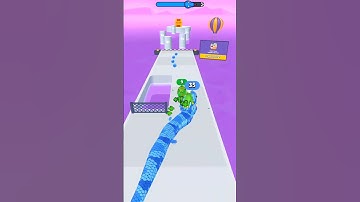 Snake Run Race Game Level 9 🐍 New Play Win #short #trending #funny