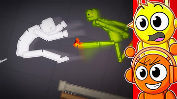 Reacting to EPIC MELON vs HUMANS FIGHTS! (People Playground)