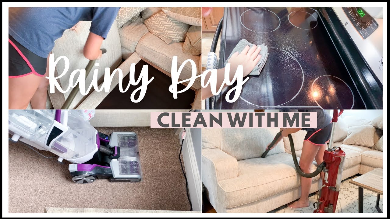 RAINY DAY CLEAN WITH ME // CLEANING THE CARPET IN MY BEDROOM