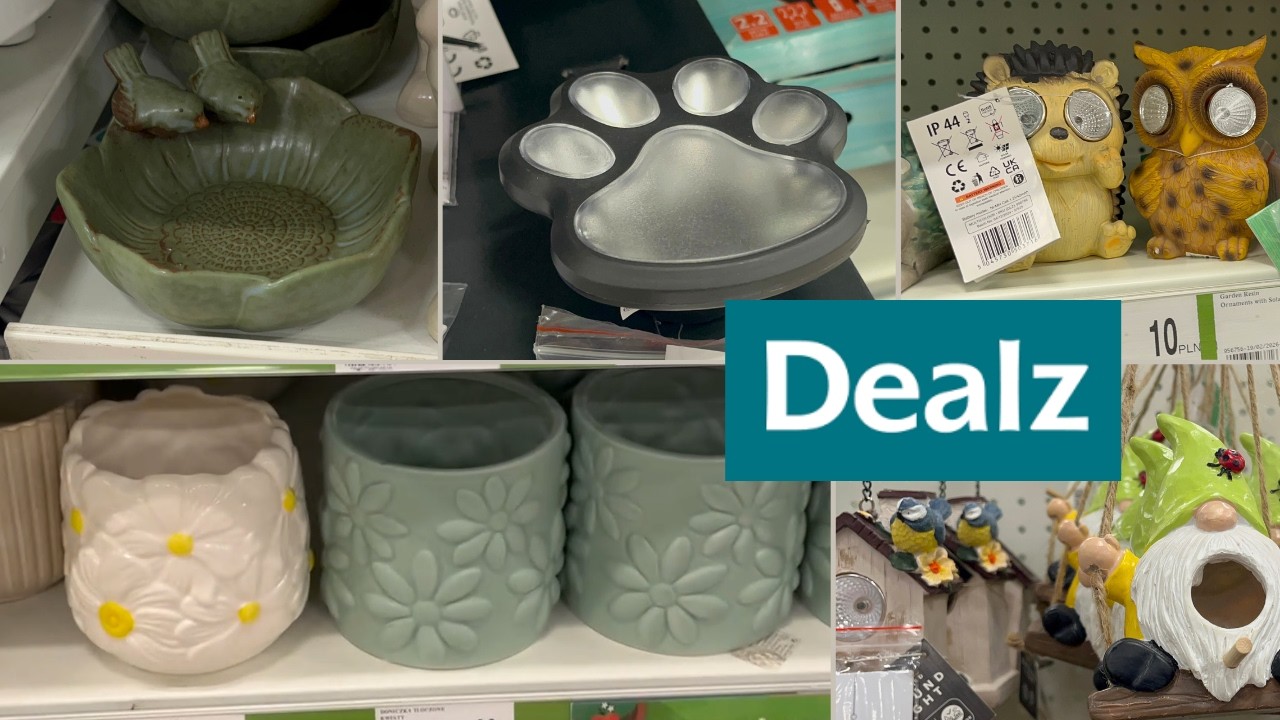 Produkty do ogrodu w Dealz/Lampki solarne w kształcie łapy🐾Talerz na karmę dla ptaków 🕊️