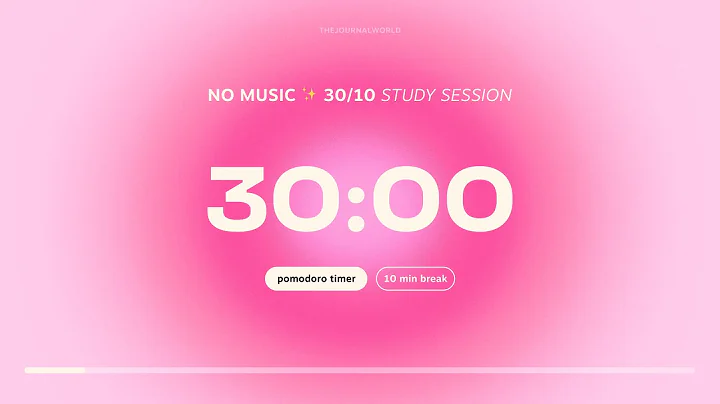 6-hour Study with me 🩷 30 minute focus, 10 minute break | Aesthetic Pomodoro Timer for Study Session