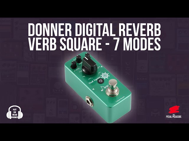 Donner Digital Reverb Pédale d'Effet pour Guitare 7 Modes 
