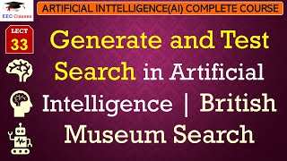 L33: Generate and Test Search in Artificial Intelligence | British Museum Search | AI Lectures Hindi
