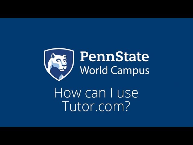 Watch Accessing Tutor.com at Penn State World Campus on YouTube.