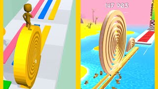Spiral Roll Vs Layers Roll : All Levels Gameplay - New Update Android, iOS #1