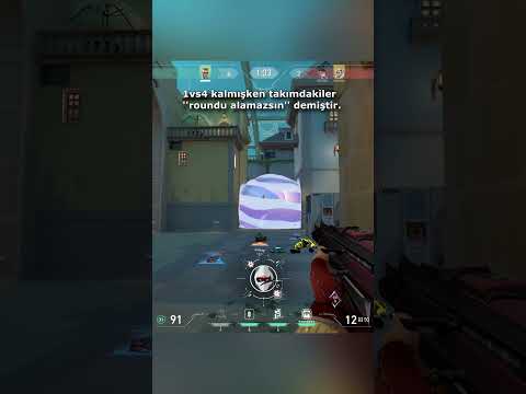 1v4 roundu alamazsın dediler  #valorant