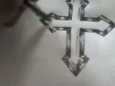 how to Draw cross for beginners