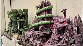 New Masters of the Universe Castle Grayskull & Snake Mountain Custom on display 